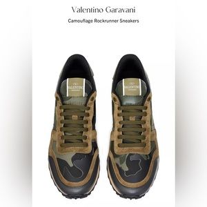 Brand New Mens Valentino Camo Rockrunner Sneakers